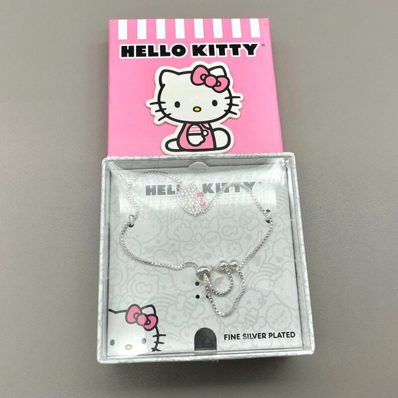Hello Kitty Jewelry - Hello Kitty Bracelet Women Silver Plated Crystal Bolo Adjustable Fashion Jewelry